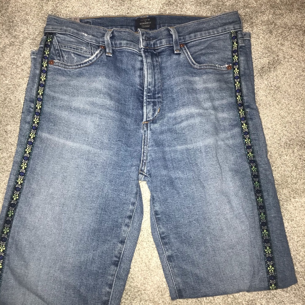 Rocket Crop High Rise Skinny Mateo Stripe